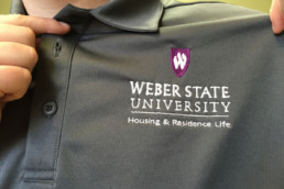 Embroidered shirt with logo