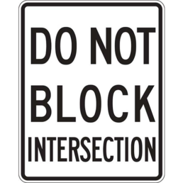 do not block intersection sign