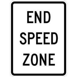 end speed zone sign