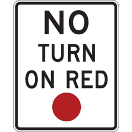 no turn on red sign