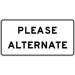 please alternate sign