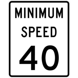 minimum speed limit sign