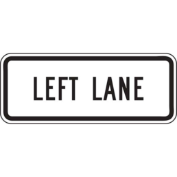 left lane sign