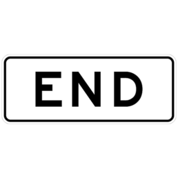 end sign