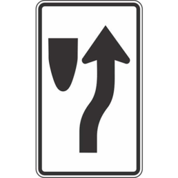 narrow keep right sign