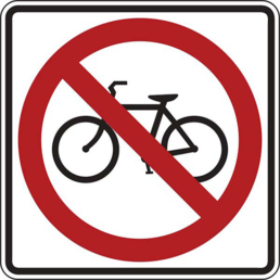 No bicycles sign