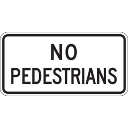 No pedestrians sign