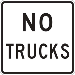 No trucks sign