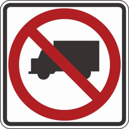 No trucks symbol sign