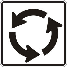 Roundabout circulation sign