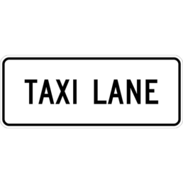 Taxi Lane sign