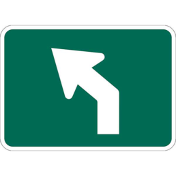 45 degree left sign