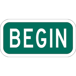Begin sign