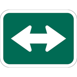 Bicycle double arrow sign