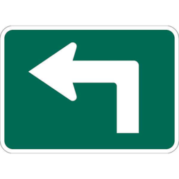 Bicycle left advance turn sign