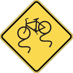 Bicycle surface condition symbol sign