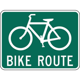 Bike route sign