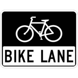 Bike lane sign