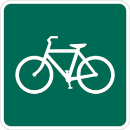 Bike route sign