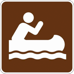 Canoeing symbol sign