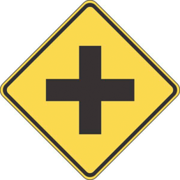 Cross road sign
