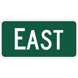 East sign