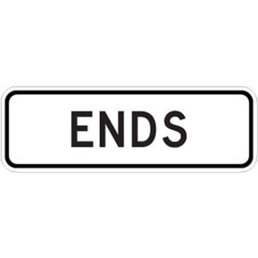 Ends sign for bike use