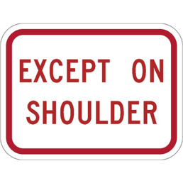 Except on shoulders sgn
