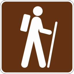 Hiking trail symbol sign