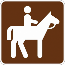 Horse trail symbol sign