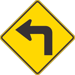 Left turn signal sign