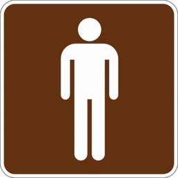 Men's restroom symbol sign