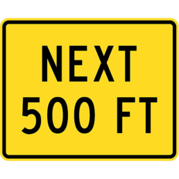 Next number of feet sign