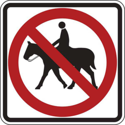 No equestrian sign