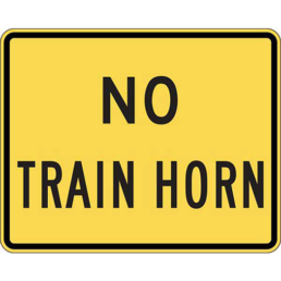 No train horn sign