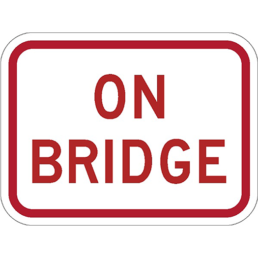 On bridge sign
