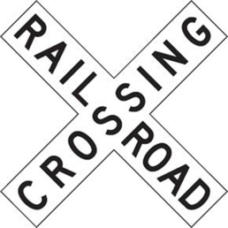 Railroad crossing sign