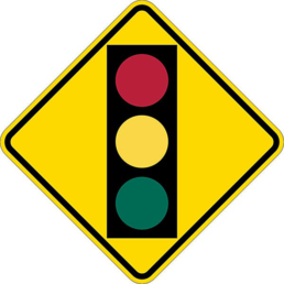 Signal ahead sign