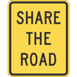 Share the road sign