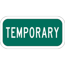 Temporary sign