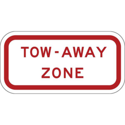 Tow away zone sign