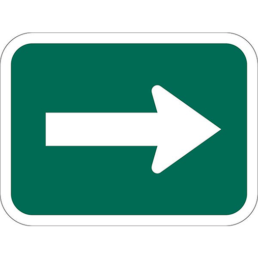 Bicycle right arrow sign