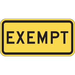 Exempt sign