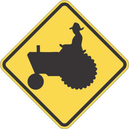 Farm vehicle symbol sign