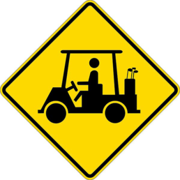 Golf cart symbol sign