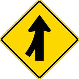 Merge left symbol sign