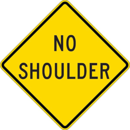 No shoulder sign