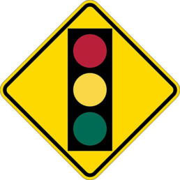 Signal ahead symbol sign