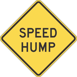 Speed hump sign