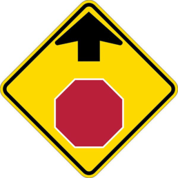 Stop ahead symbol